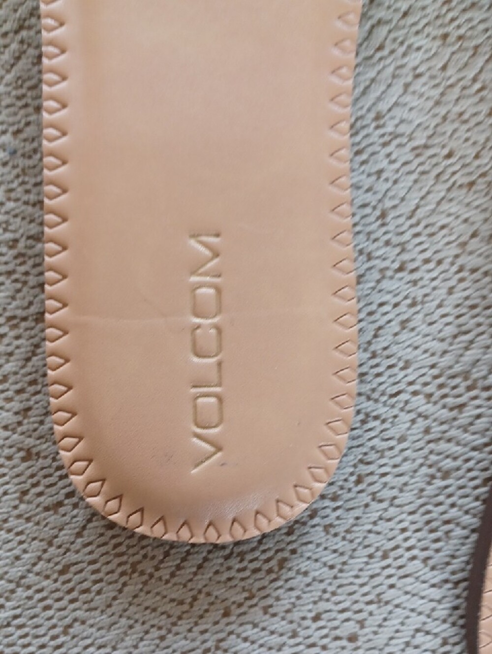 Volcom Tan Leather Slide Sandals - Picture 4 of 9